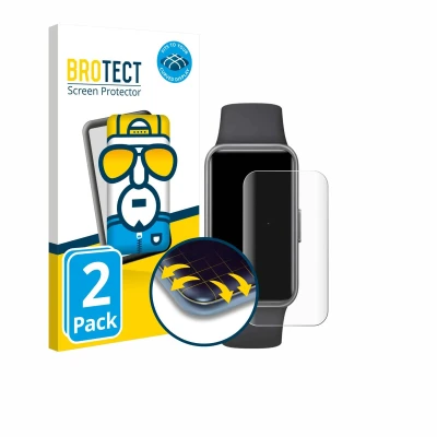 Afbeelding van BROTECT Screenprotector voor Huawei Band 10 Folie Beschermfolie transparant volledig dekking (2 Stuks)