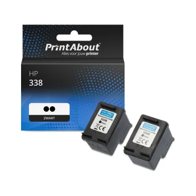 Afbeelding van Huismerk HP 338 (CB331EE) Inktcartridge Zwart Voordeelbundel 2 pack