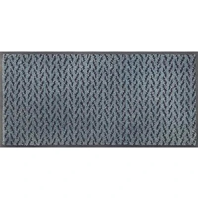 Afbeelding van was+droog deurmat Duo Denim 35x75cm, wasbaar binnen en buiten