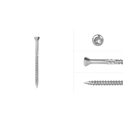Afbeelding van Wovar Vlonderschroeven RVS 410 5 x 60 mm Torx 25 met snijpunt Doos 200 Stuks Schroeven Houtschroeven