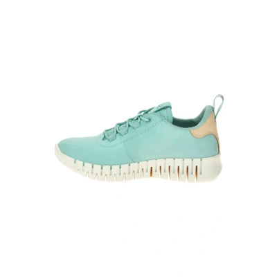 Afbeelding van ECCO Gruuv W White Light Grey Sneakers voor dames, Nubuck aquatisch poeder