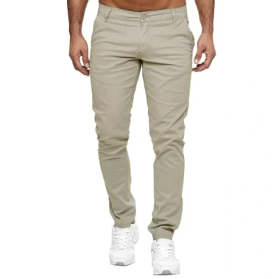 Afbeelding van Elara Chunkyrayan Chino Slim Fit Stretch broek voor heren, Taupe