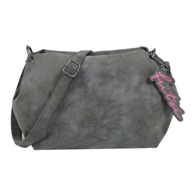 Afbeelding van Fritzi aus Preußen Schoudertas Joshi03 Vintage Crossbody Bag Anthra Antraciet