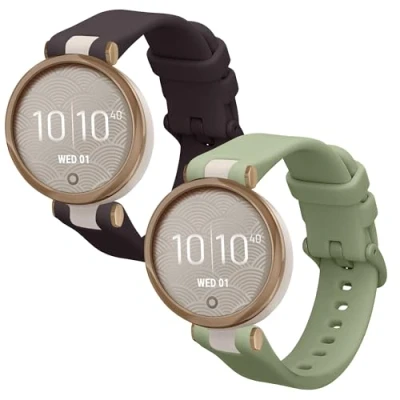 Afbeelding van kwmobile 2x horlogebandjes geschikt voor Garmin Lily Sport bandje Smartwatch bandjes van TPU Activity tracker horloge band in lavendel / pastelgroen