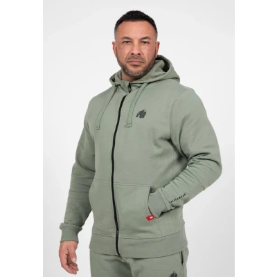 Afbeelding van Gorilla Wear Leon Zipped Hoodie Sweatvest Groen S