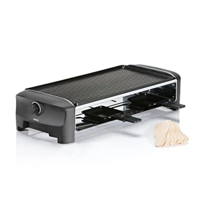 Image de Princess 01.162840.01.001 raclette 8 grill et teppanyaki party 54,70 x 22,80 13 cm