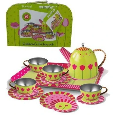 Afbeelding van Simply For Kids Tinnen Tulpen Theeservies In Koffer