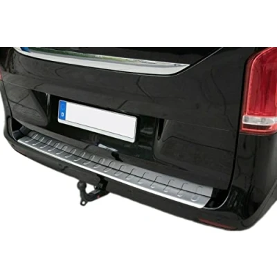 Afbeelding van Bumperbescherming roestvrij staal mat compatibel met Mercedes Vito, V Klasse W447 schuine rand premium kwaliteit van Recambo