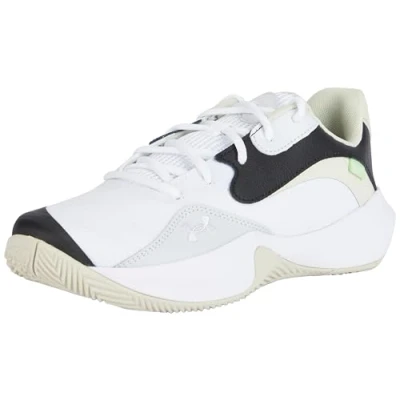 Afbeelding van Under Armour Lockdown 7 Basketbalschoenen, Heren, Maat: 42.5, White/silt Leer en textiel