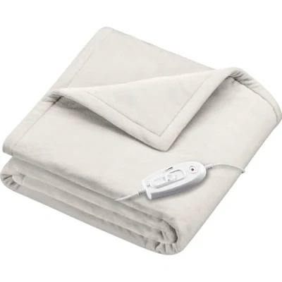 Afbeelding van Sanitas SHD 70 Elektrische Warmtedeken 180 x 130 cm 6 Warmtestanden Automatische uitschakeling Fleece Machinewasbaar 2 Jaar garantie Beige