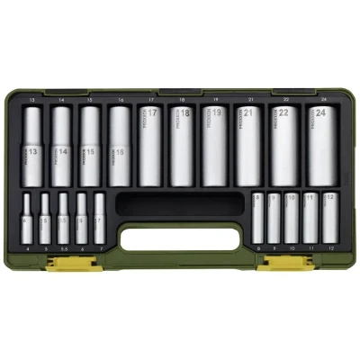 Afbeelding van Proxxon 23292 Dopsleutelset 1/2 (12.5 mm), 1/4 (6.3 mm) 20 delig