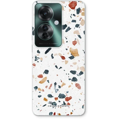 Afbeelding van Case Company® hoesje geschikt voor Oppo Reno 11 F Terrazzo N4 Soft Cover Telefoonhoesje Bescherming aan alle Kanten en Schermrand