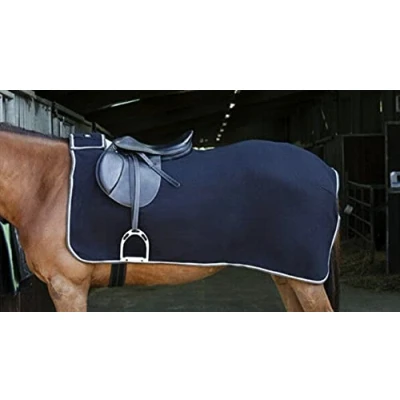 Afbeelding van RIDING WORLD Fleecedeken kleuren marineblauw, maat deken 140 cm