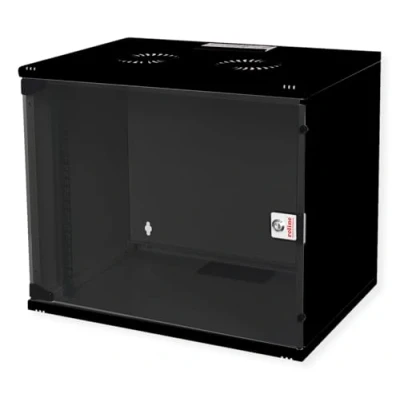 Afbeelding van ROLINE 19 inch wandbehuizing Basic 7 U, 540x400 BxD Bouwpakket zwart