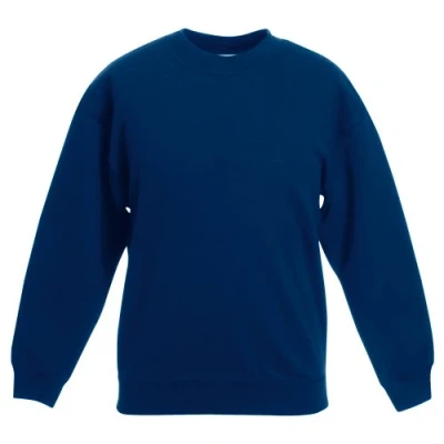 Afbeelding van Fruit of the Loom Klassiek sweatshirt voor kinderen, uniseks, 1 stuk, Blauw (marineblauw)