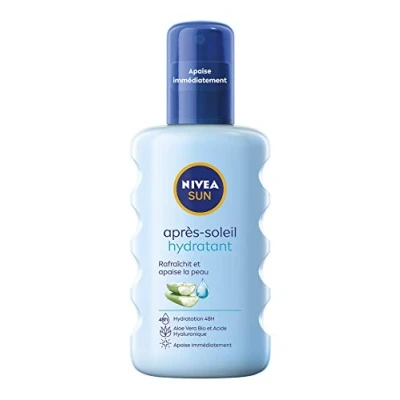 Image de NIVEA SUN Spray Après Soleil Hydratant 48H Rafraîchit &amp; Apaise La Peau Aloe Vera Bio Acide Hyaluronique Formule Légère Non Grasse Tous Types De Peaux 200 ml