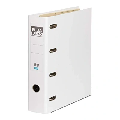 Afbeelding van Elba, Map, Dubbel dossier rado plast, rugbreedte: 75 mm, wit DIN A4, PVC binnen /buitenhoes, verwisselbaar (A4, 75 mm, 1 x)