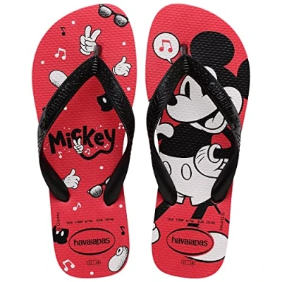 Afbeelding van Havaianas Disney Adult Unisex Teenslippers, Maat: 43 44, Ruby red/black Kunststof