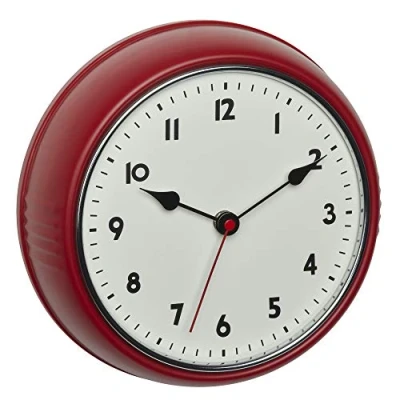 Afbeelding van TFA Dostmann 60.3541.05 Wandklok Zendergestuurd 68 mm x 240 Rood