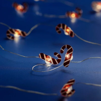 Afbeelding van Micro LED string met zuurstokken 190 cm lang 20 LED&#039;s