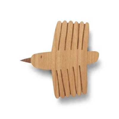 Afbeelding van ferm LIVING Bird Wandlamp Oiled Oak