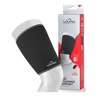 Afbeelding van Vulk Een klassieke dijbeensteun, kleine dijbeenbandage voor spierstabiliteit, dijcompressiemanchet letsel en spanning van de benen, neopreen dijbeensteun sporters, oefeningen training