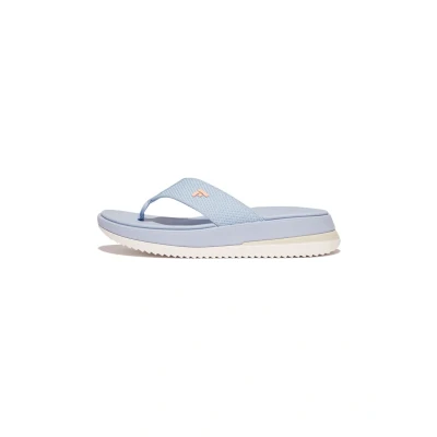Afbeelding van Fitflop Surff Twotone Webbing Toepost Teenslippers, Dames, Maat: 38, Skywash blue Polyester