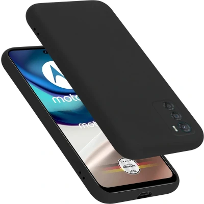 Afbeelding van Cadorabo Hoesje geschikt voor Motorola MOTO G42 in LIQUID ZWART Beschermhoes gemaakt van flexibel TPU silicone Case Cover