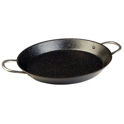 Image de Poêle à Paella Induction 46cm 12 Portions Antiadhésive sans PFOA Aluminium Wecook Ecochef Noir