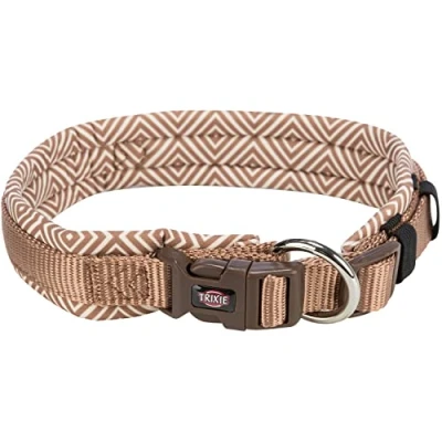 Afbeelding van Trixie Halsband Hond Boho Extra Breed Met Ruit Karamel