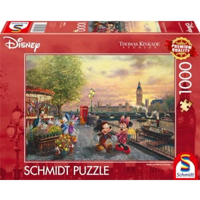 Afbeelding van Schmidt Spiele Thomas Kinkade 58044 Puzzel Disney Mickey en Minnie Londen, 1000 stukjes, meerkleurig