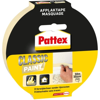 Afbeelding van Afplaktape Pattex Classic 30mmx50m creme