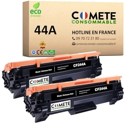 Image de COMETE 44A 2 Toners Compatibles avec HP Noir Marque française