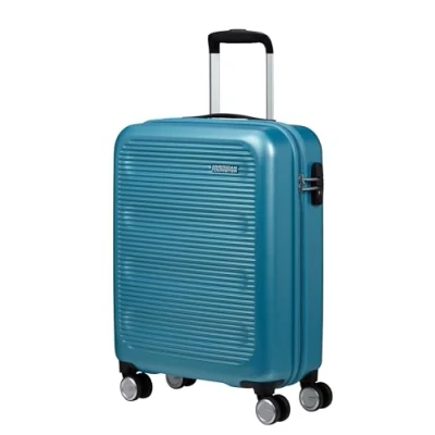 Afbeelding van American Tourister Reiskoffer Astrobeam spinner 55/20 TSA (4wiel) handbagage Icy Aqua 2.5 kg