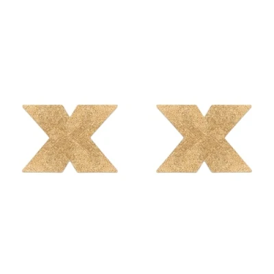 Afbeelding van Flash Cross Tepelstickers Goud