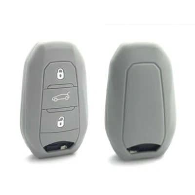 Afbeelding van Nordecco Siliconen sleutelhoes voor afstandsbediening met 3 knoppen Fiat 600 600e elektrisch 2024 2025 Grijs