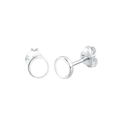 Afbeelding van Elli Basic GEO Oorbellen, Dames, Maat: One Size, White