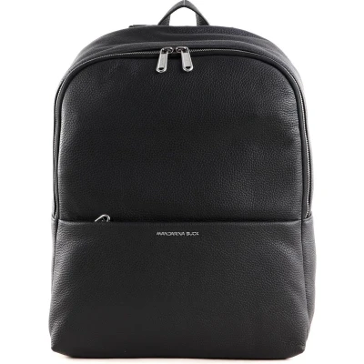 Afbeelding van MANDARINA DUCK Leren Rugzak met laptopvak Mellow Urban Backpack Nero Zwart