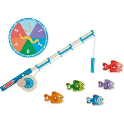 Afbeelding van Melissa &amp; Doug Catch Count houten visspel met 2 magnetische staven