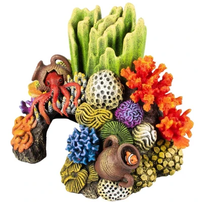 Afbeelding van Aqua Della ornament koraalgrot recht M 23x14x18cm meerkleurig