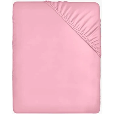 Afbeelding van Utopia Bedding Hoeslaken, met hoekhoogte van 35 cm voor dikke matrassen, geborstelde microvezel, roze, 160 x 200