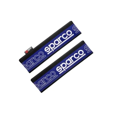 Image de Sparco Lot de 2 coussinets ceinture SPC noir/bleu universels