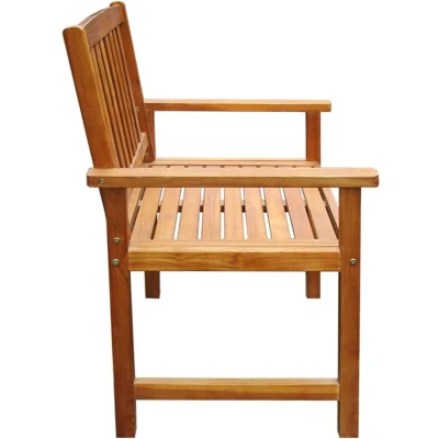 Afbeelding van Tuinstoelen 2 st massief acaciahout bruin