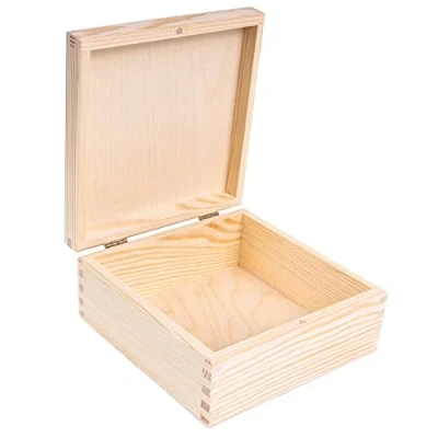 Afbeelding van Creative Deco Houten Doos Box Met Sluiting 16,2 x 7,2 cm Sieraden Kist, Speelgoed en Gereedschap Kerst, Kerstmis Cadeau