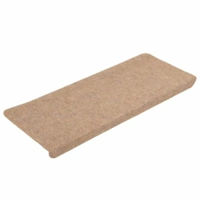 Afbeelding van vidaXL Traptapijten, zelfklevend, 15 stuks, 65 x 24,5 3,5 cm, beige