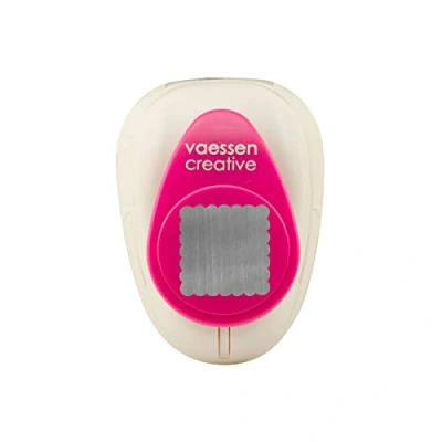 Afbeelding van Vaessen Creative Papierperforator, maat M, vierkant, voor doe het zelfprojecten, scrapbooking, kaarten maken en meer