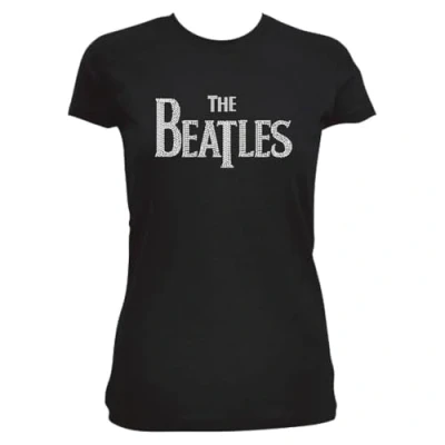 Afbeelding van The Beatles Drop T Logo Heren shirt M Zwart