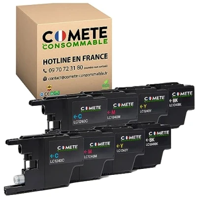 Image de COMETE LC1240 8 Cartouches d&#039;encre Compatibles Brother Marque française