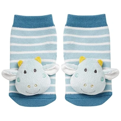 Afbeelding van Fehn 065275 Babyrammelaarsokken met schattige dierenkoppen om te vangen, rammelaars, rompertjes en lawaai, educatief speelgoed voor baby&#039;s van 0 12 maanden, Eén maat