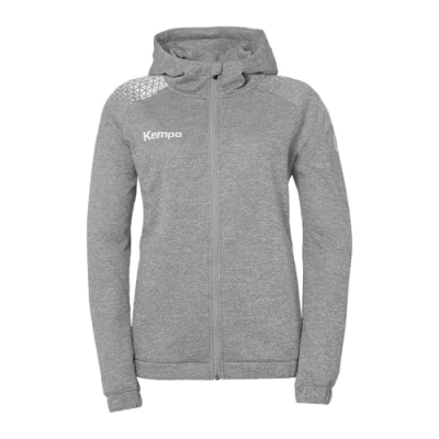 Afbeelding van Kempa Ambition Fleecejas, Dames, Maat: XXL, Dark grau melange weiß